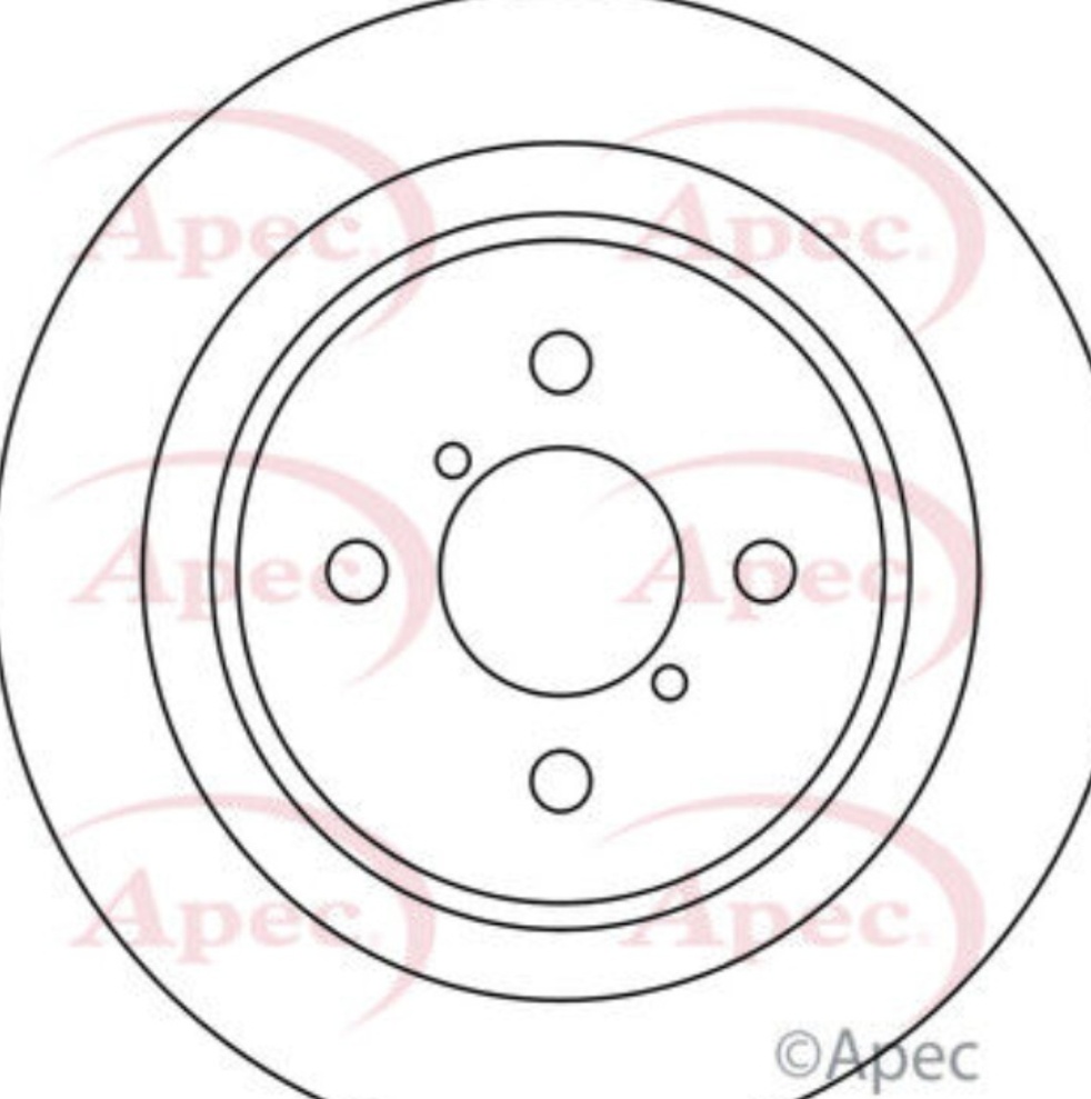 Apec Brake Disc Rear Single 424310D060 5028906089269 278mm DSK2526