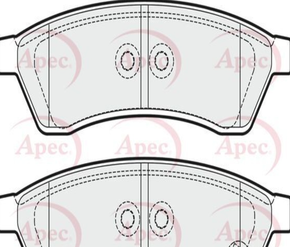 APEC PAD1672 Brake Pad Set For Disc Rear 15mm Thickness Fits Chevrolet Epica