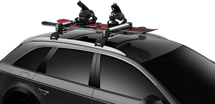Thule SnowPack M Ski Snowboard Carrier Rack for Roof Bars 732400