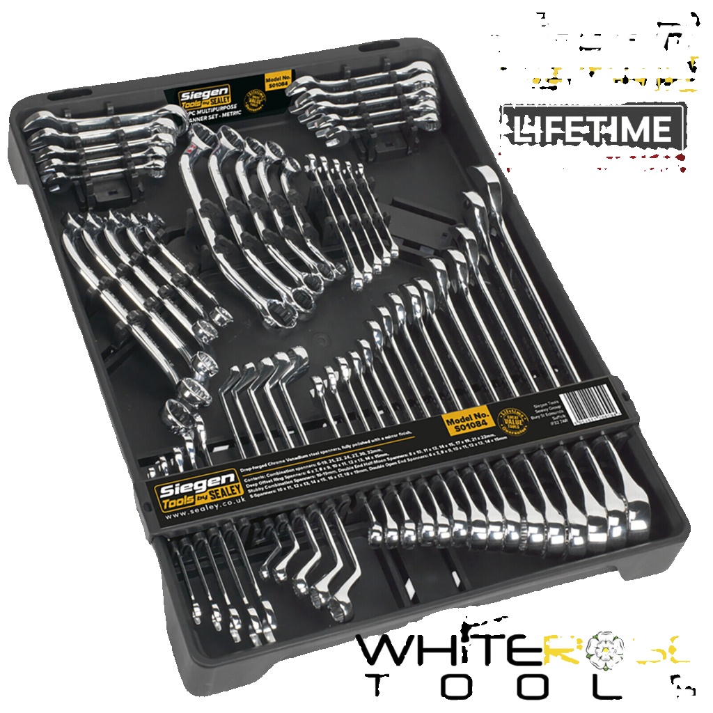 Sealey S01084 Siegen Multipurpose Spanner Set 50pc