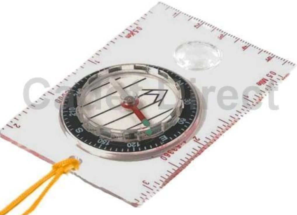Highlander Map Compass With Neck Cord Hiking Camping Walking Trekking COM026
