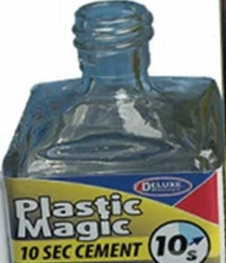 PLASTIC MAGIC 10 second Cement 40ml with 2 brushes AD83 Deluxe Materials