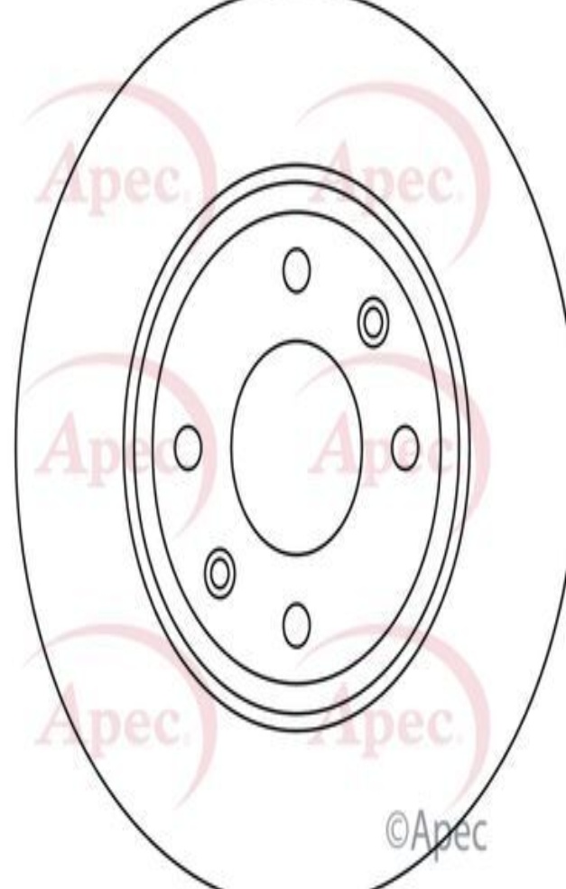 Brake Disc APEC DSK642 Front Vented Fits Citroen Peugeot 306 Xantia Xsara