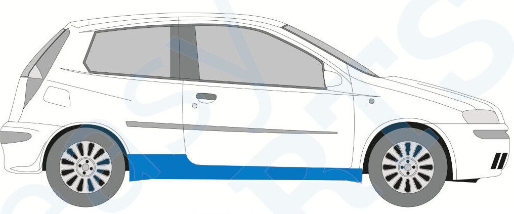 FIAT PUNTO 2 1999-2010 3 DOOR SILL REPAIR PANEL ROCKER PANEL / RIGHT RH
