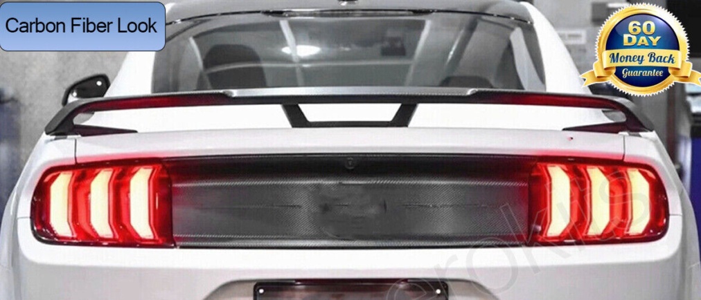 For 15-2022 Ford Mustang S550 GT Style Carbon Look Rear Trunk Boot Spoiler Wing