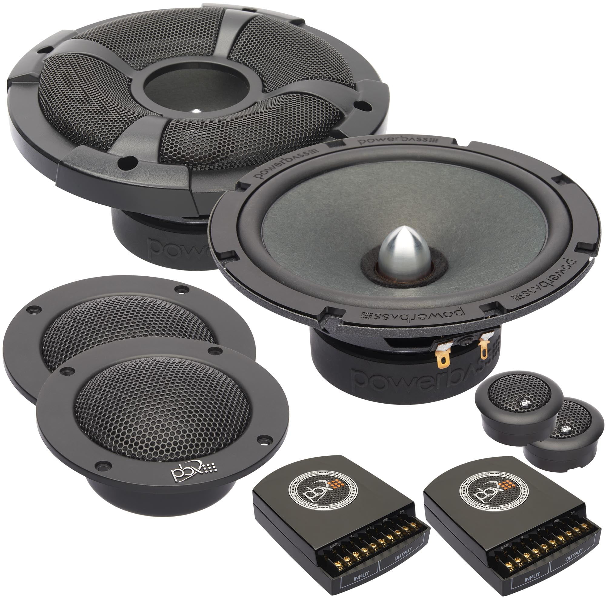 PowerBass 2XL-63.3C 6.5"" 3-Way 480 Watt 3 Ohm Component Car Door Speaker System