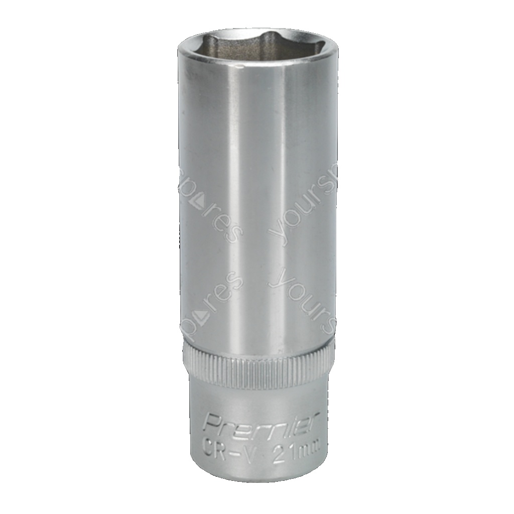 Sealey 1/2" Drive Deep Hexagon WallDrive Socket Metric 1/2" 21mm