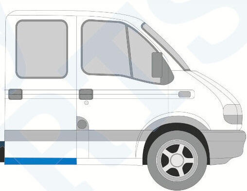 RENAULT MASTER MOVANO 1998-2010 DOUBLE CAB REAR SILL REPAIR PANEL ROCKER PANEL