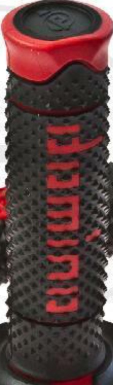Domino DSH Off Road Black-Red Closed Grips 22 Mm L 120 Mm For Motorcycle