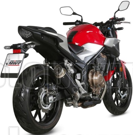 Mivv Exhaust Muffler GP PRO Black Inox black kat for HONDA CB 500 F 2019 > 2023