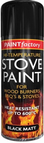 2 x Heat Resistant Matt Black Spray Paint Stove High Temperature BBQ 400ml Can - Image 7