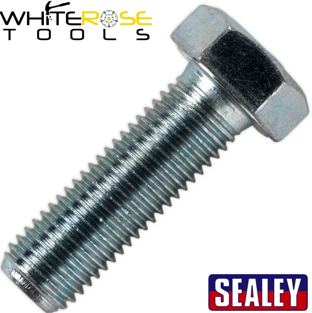 Sealey SS1650 8.8 Zinc Plated HT Setscrew M16 x 50mm, DIN 933 - Pack of 10