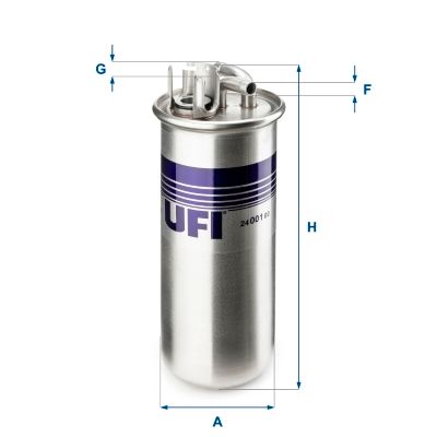 UFI Filters, Fuel Filter 24.001.00, Suitable for Cars, Applicable to Various Models of Audi - Image 4