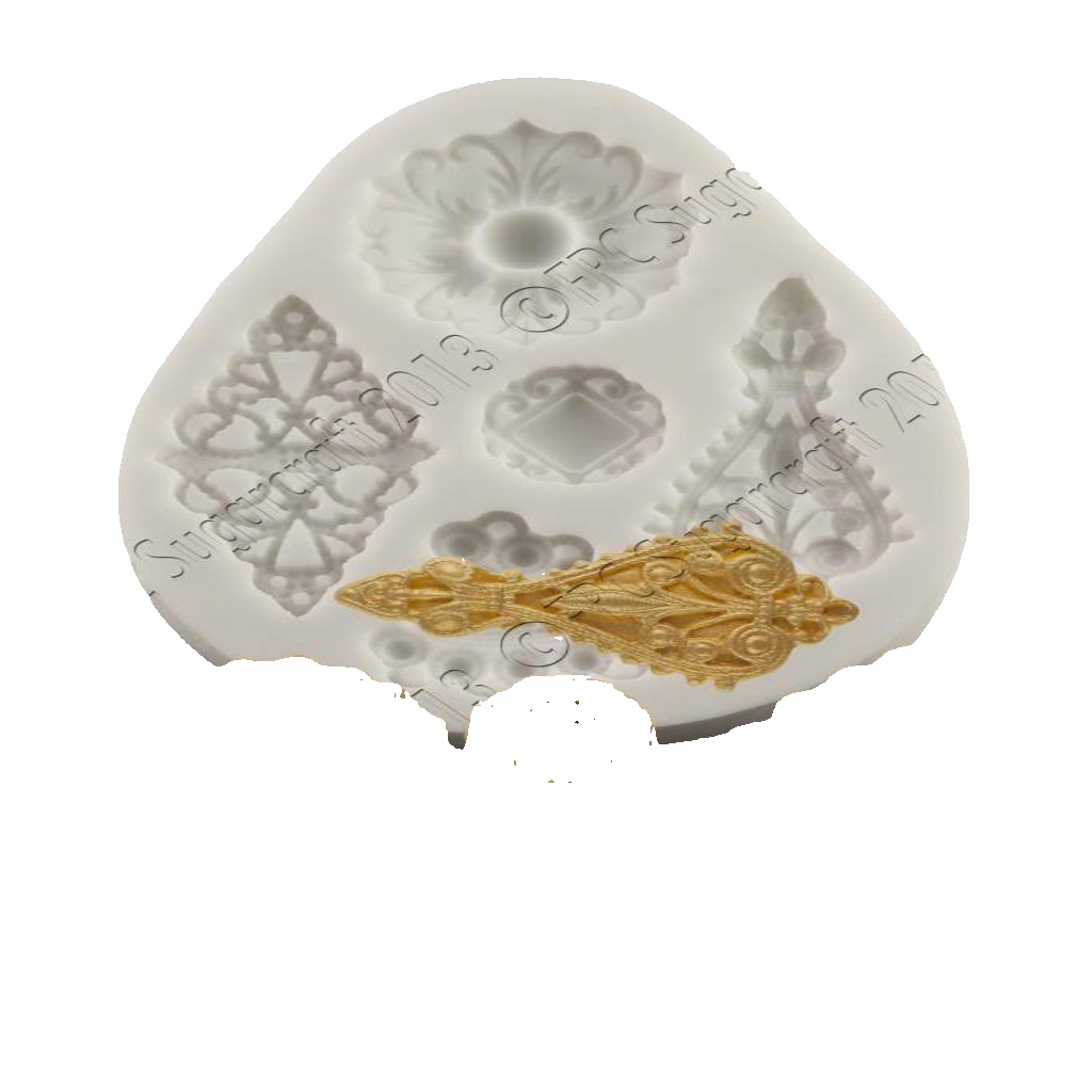 Silicone mould Filigree Brooches | Food Use FPC Sugarcraft FREE UK shipping!