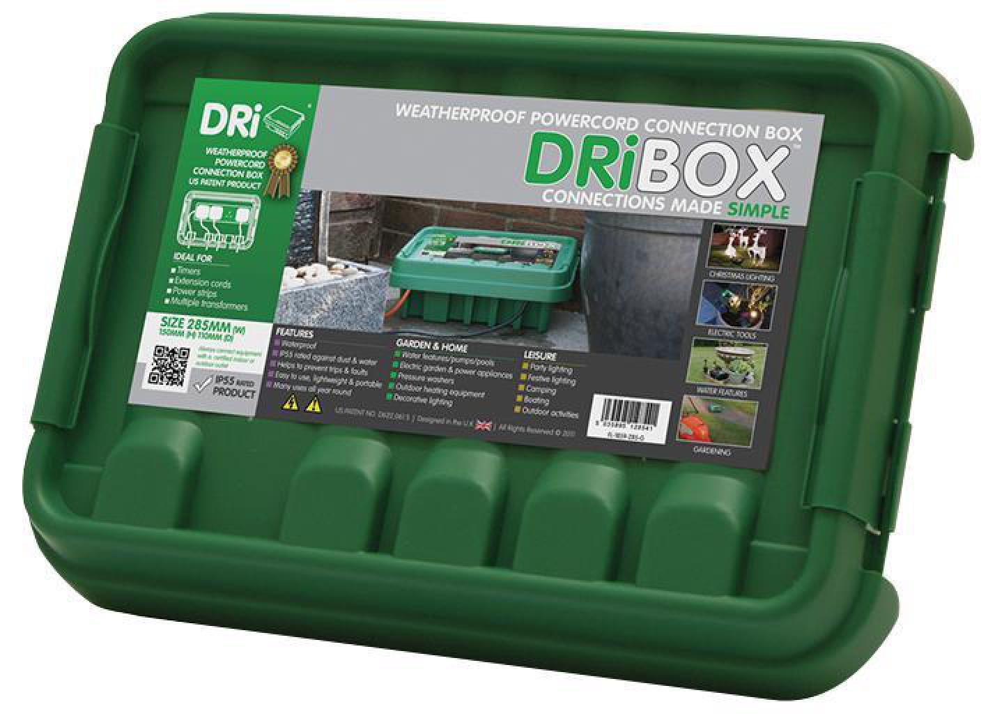 Medium Green DRiBOX (285) Weatherproof Outdoor Junction Connection Electrics Box