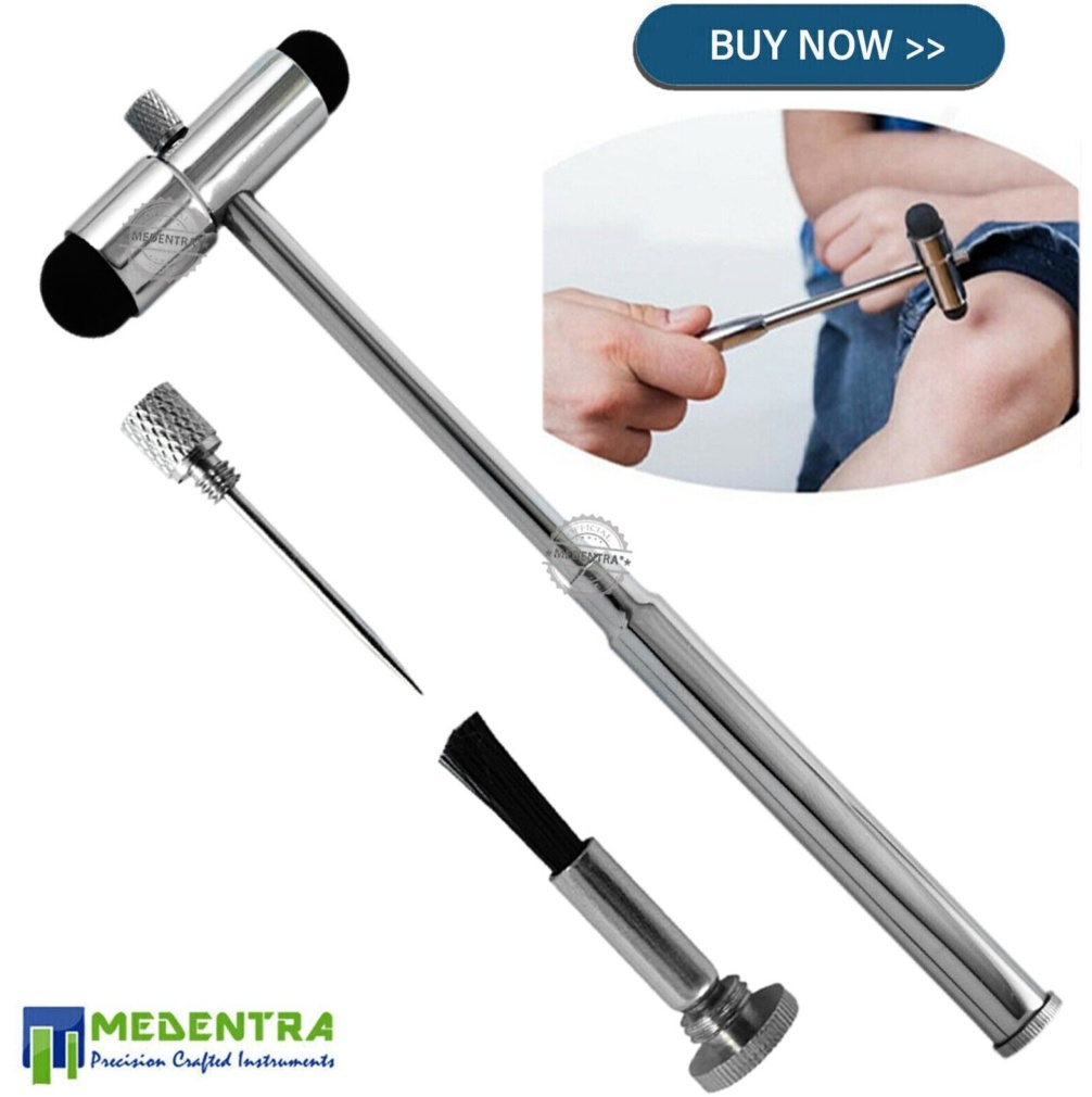 Taylor Reflex Hammer Red Tip Testing Medical Babinski Neurological Diagnostic