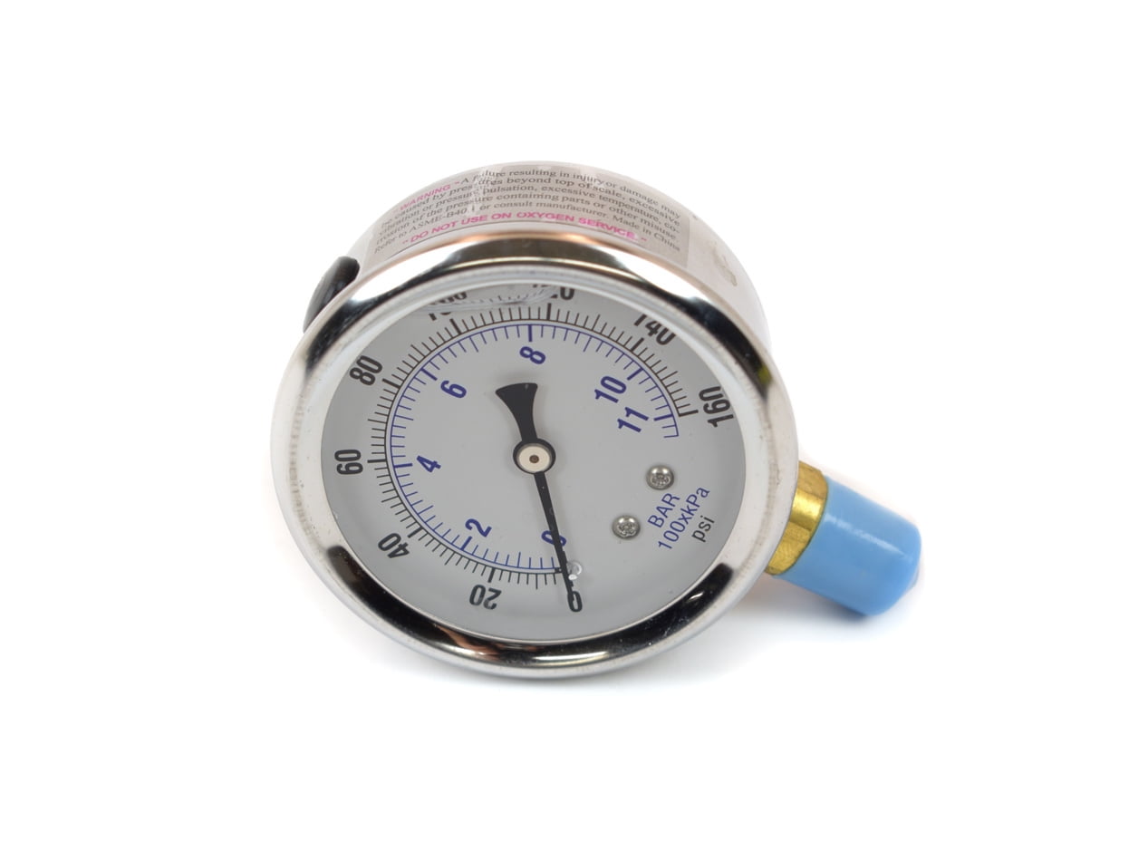 Canton Liquid Filled Accusump Stainless Steel Case Gauge 0-160 PSI 24-500