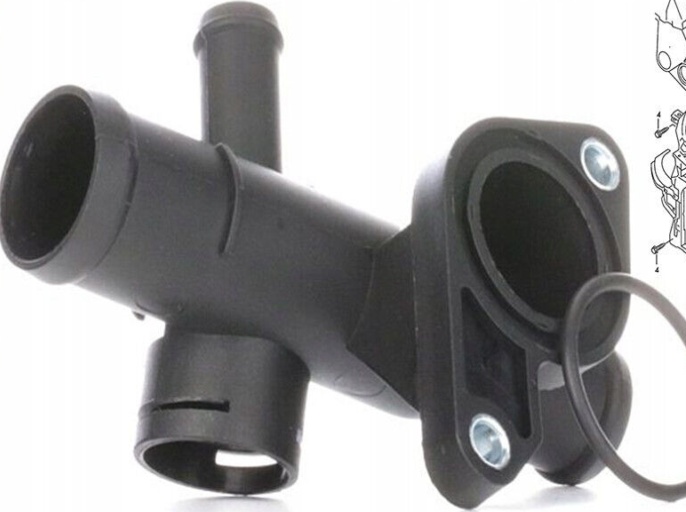 Coolant Flange Pipe Thermostat For Audi A3 TT Skoda Octavia VW Golf IV 1.8T