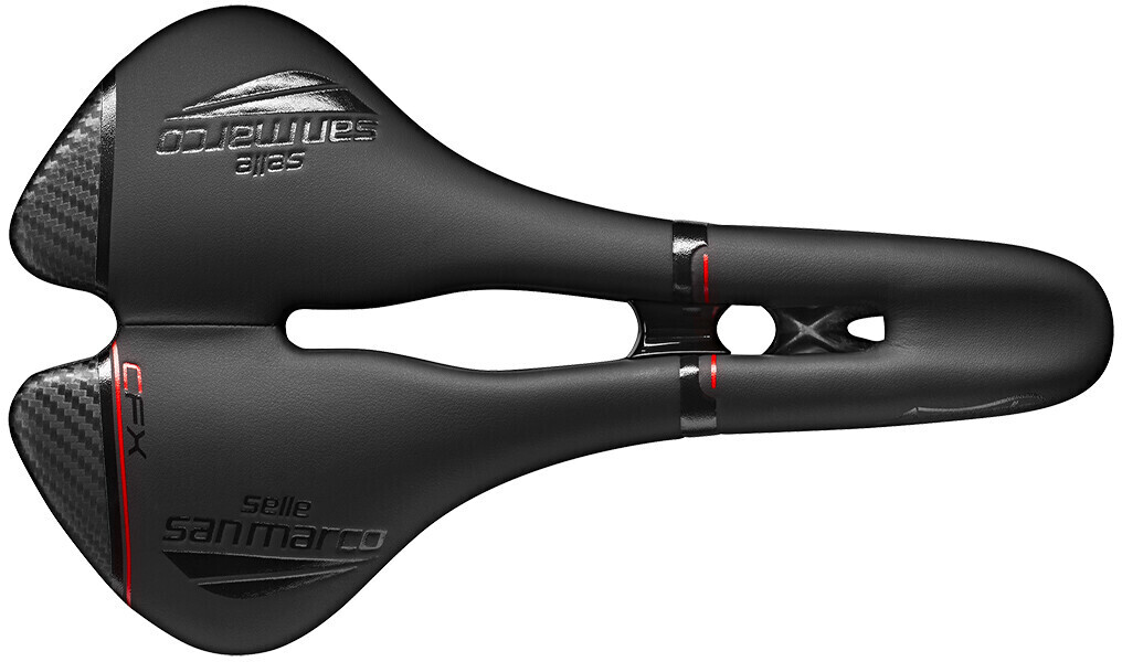Selle San Marco  Black Aspide Open-Fit Carbon Fx Saddle in Size WIDE (L2), Sports Direct