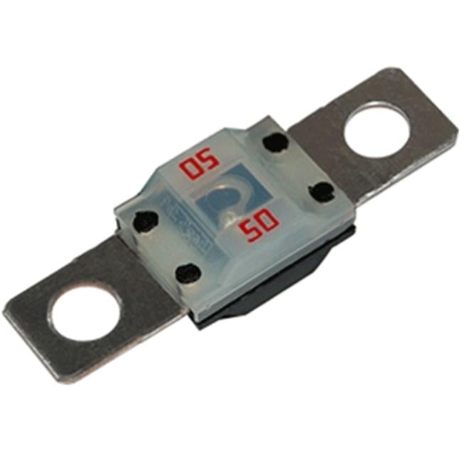Blue Sea Systems 5252 AMI Fuse 50A Red Pack of Two for 12V 24V 32V DC MIDI