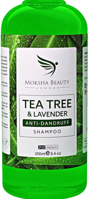 Tea Tree Anti Dandruff Shampoo - Made In UK For Dry Itchy Flaky Scalp Hair 2 Pcs