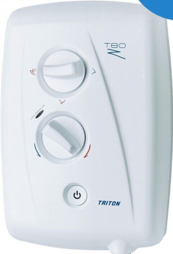 Triton T80Z 10.5kw Fast Fit Cold Mains Supply Electric Shower in White & Chrome