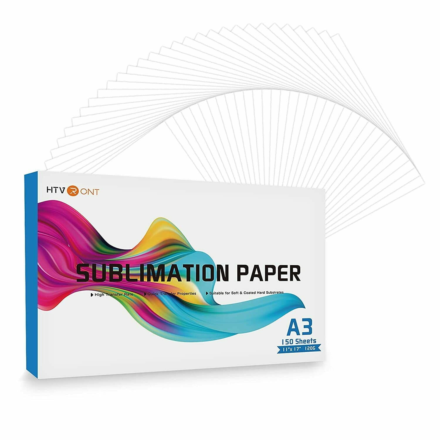 150x A3 Sublimation Paper Iron On Heat Press Transfer Paper Inkjet Print T-shirt