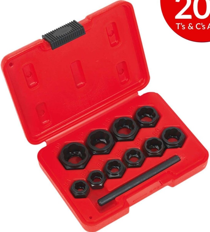 Sealey AK8183 Spanner Type Bolt Extractor Set 11pc