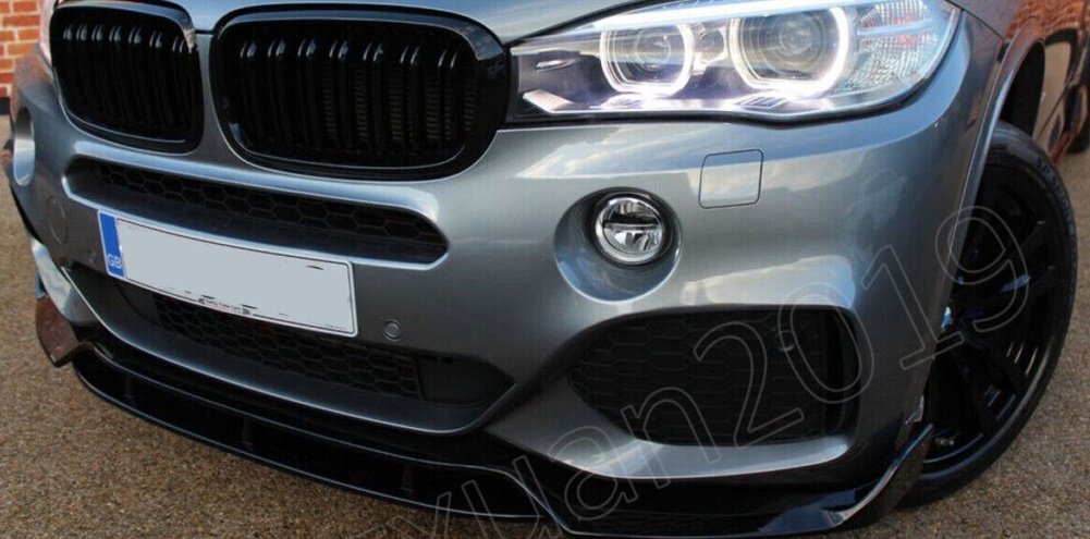 FOR BMW X5 F15 M PERFORMANCE FRONT SPLITTER SPOILER LIP KIT GLOSS BLK 2013-2018