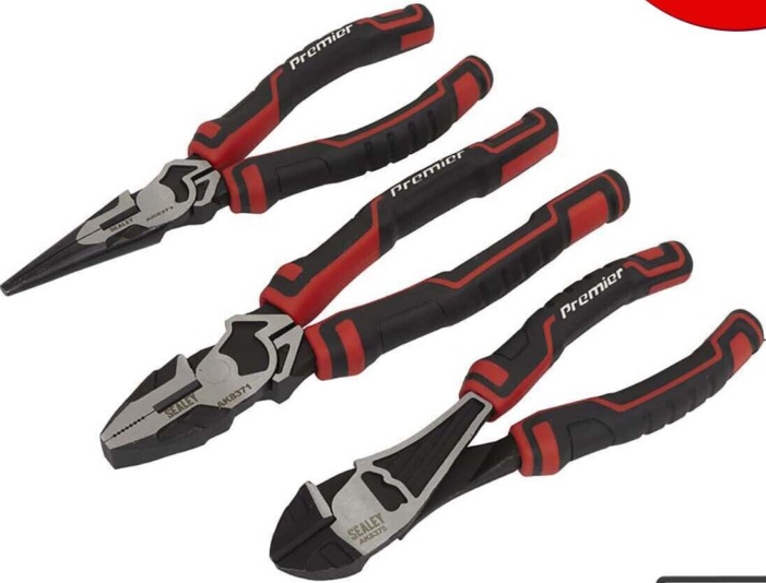 Sealey AK8377 High Leverage Pliers Set 3pc Lifetime guarantee