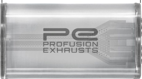 3"" 76mm 5""x 8"" Oval x 18"" Y Pipe Profusion 304 Stainless Steel Exhaust Silencer