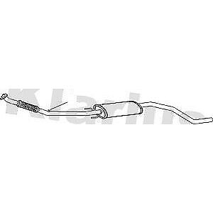 Klarius GM559E Exhaust Silencer Centre Box VAUXHALL CORSA  1.0I   2006-2014