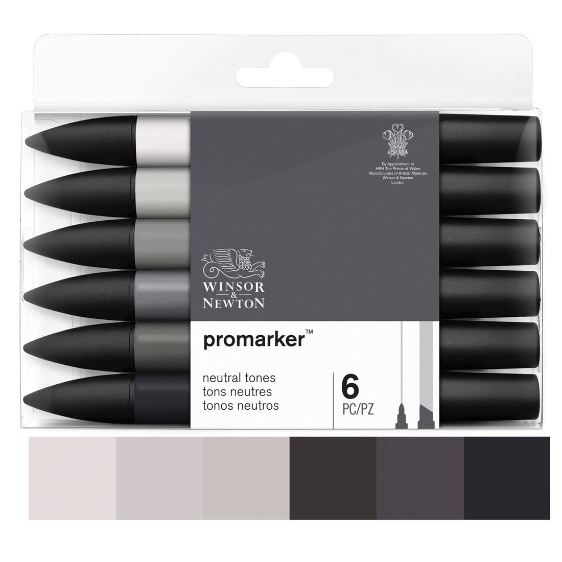 Winsor & Newton Promarker Neutral Tones Set Pack of 6