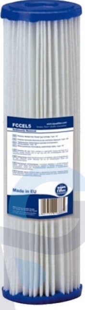 3pk x 5 Micron 10"" Pleated Washable Sediment Water Filter Aquafilter FCCEL5