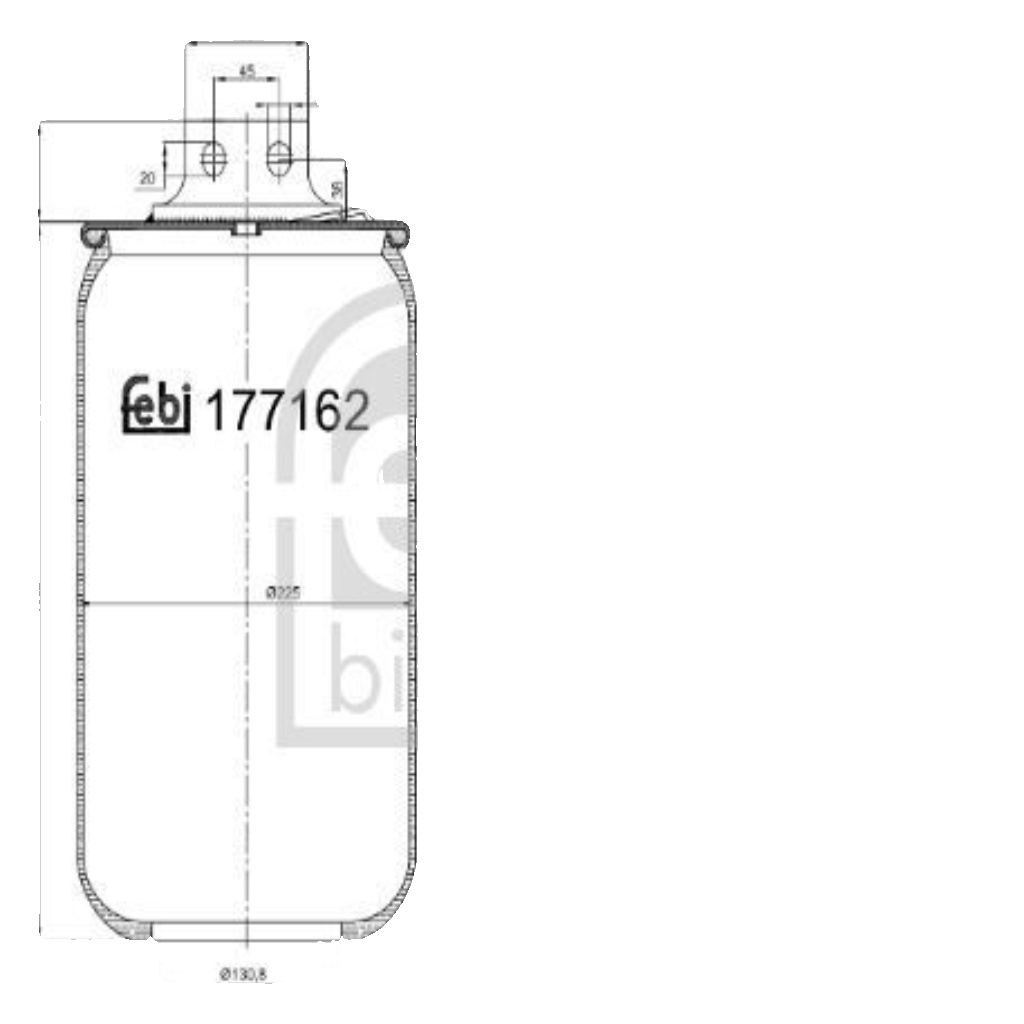 FEBI 177162 BELLOW AIR SUSPENSION Front LH