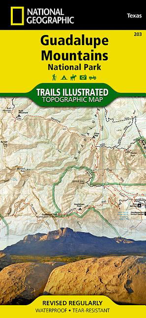 Guadalupe Mountains Nat. Park Map   Trails illustrated national geographic
