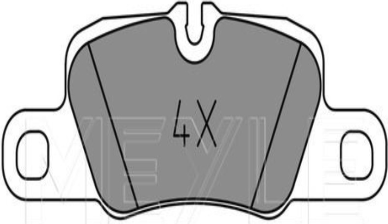 Rear MEYLE GERMANY 025 245 5416/PD Brake Pad Set, disc brake for PORSCHE