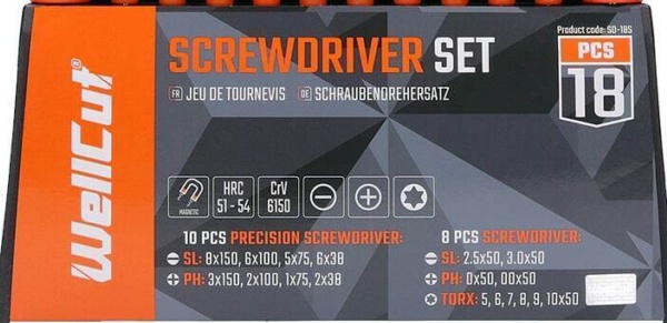 18 Piece Pro Screwdriver Set Magnetic with Precision Screwdrivers Free Spinning