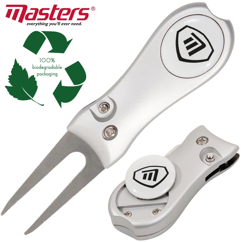 MASTERS FLIP PITCH REPAIR TOOL +MAGNETIC GOLF BALL MARKER / GOLFERS TOOL