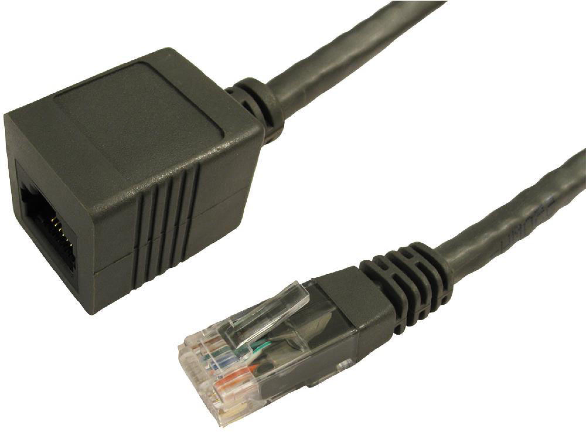 PRO SIGNAL - RJ45 Male to Female Cat6 UTP Extension Lead, 5m Black