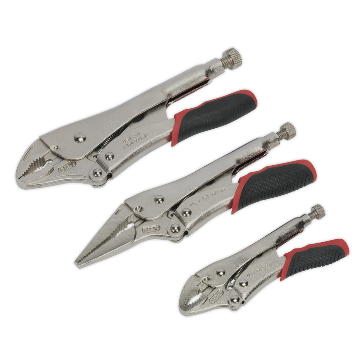 Sealey AK6863 Premier Quick Release Locking Pliers Set 3pc