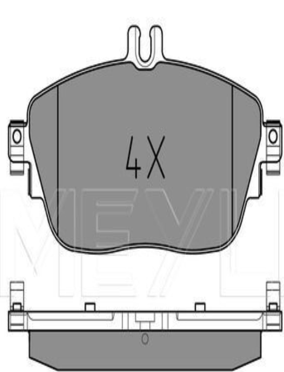 Front MEYLE GERMANY 025 248 6919 Brake Pad Set, disc brake for MERCEDES-BENZ