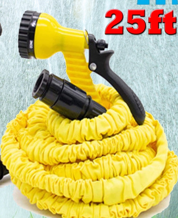 Garden Hose Pipe 50m Reinforced Anti Kink Water Hosepipe Reel Outdoor Heavy Duty