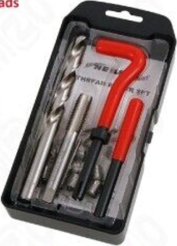 Neilsen 15Pcs M12 x 1.5 Thread Repair Kit - Helicoil Type Inserts & Tools CT2747
