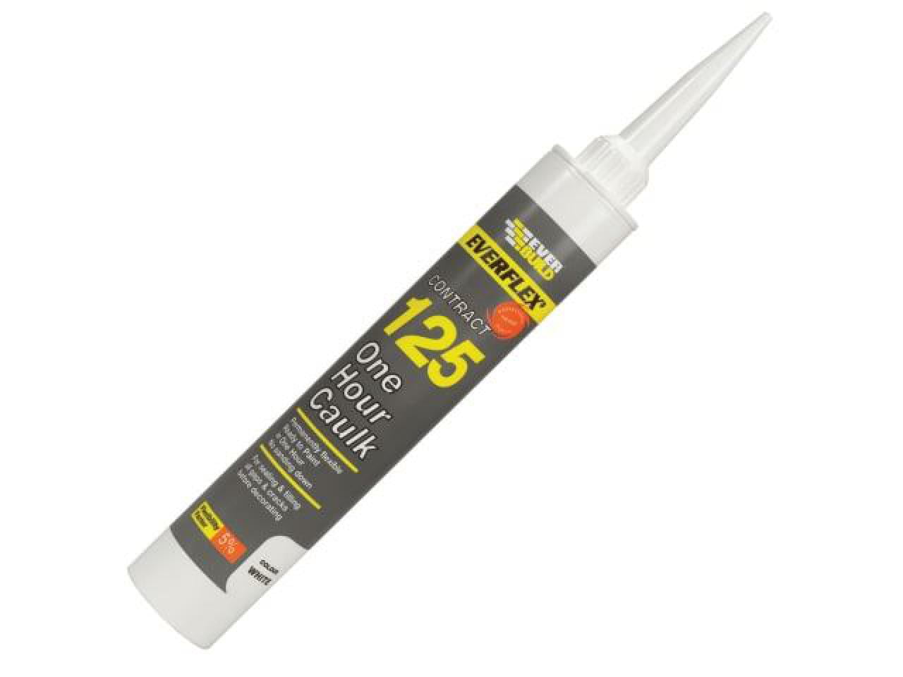 Everbuild Everflex 125 One Hour Caulk Sealant & Filler White 310ml x 12 - Image 4