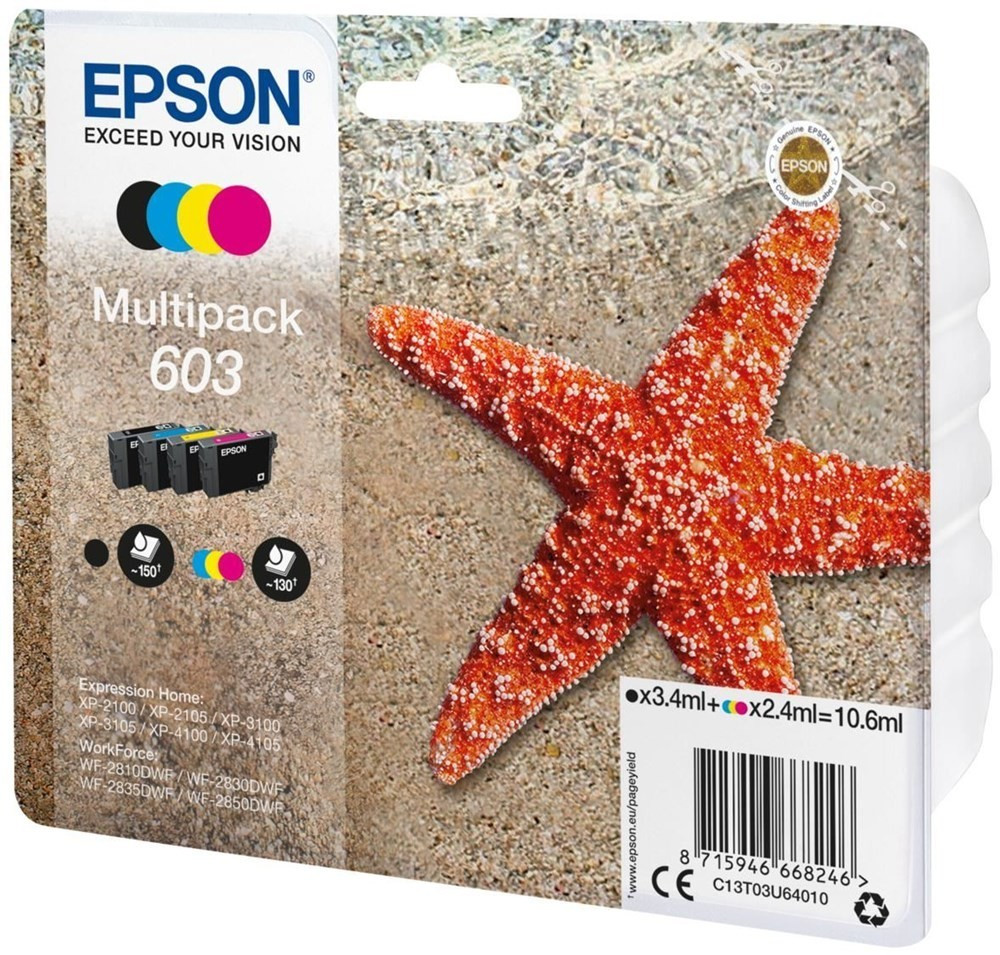 Epson 603 Starfish Genuine , 4-Colours Multipack Ink Cartridges - Image 14
