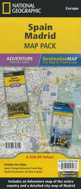 Spain, Madrid Map Pack National Geographic City Destination Map Pack