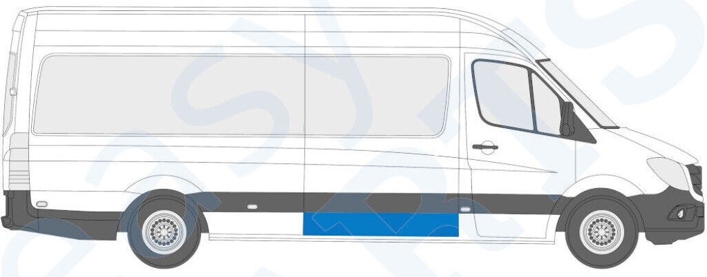 MERCEDES SPRINTER VW CRAFTER 2006- REPAIR PANEL SIDE PANEL / LEFT = RIGHT