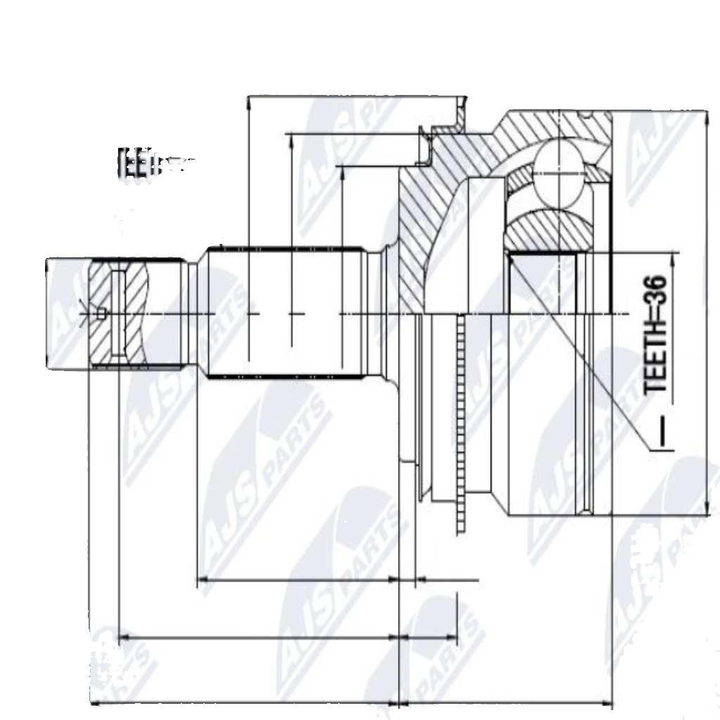 Fits NTY NPZ-MS-055 EXTERNAL JOINT MITSUBISHI PAJERO IV V87W/V97W 06- ⭐UK Stock⭐