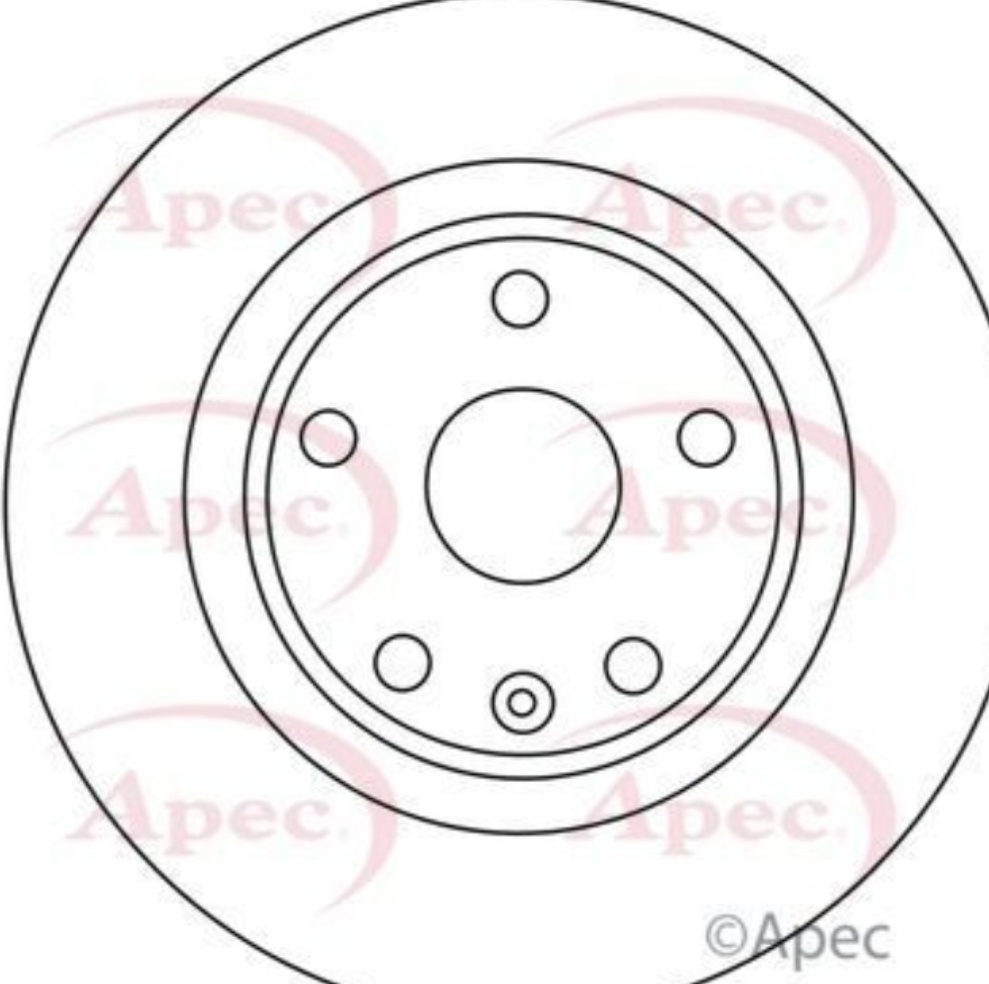 Brake Disc Rear Solid Braking Fits Chevrolet Opel Vauxhall APEC DSK2756